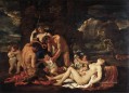 La crianza de Baco, pintor clásico Nicolas Poussin